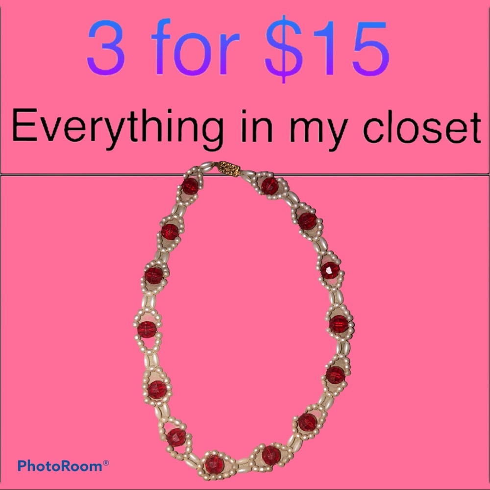 3 For $15 Vintage Pearl Choker Necklace